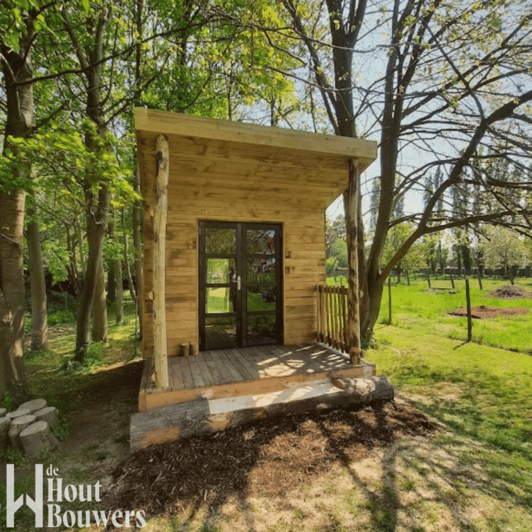 Gezellige tuinhut in kastanje in Goetsenhoven